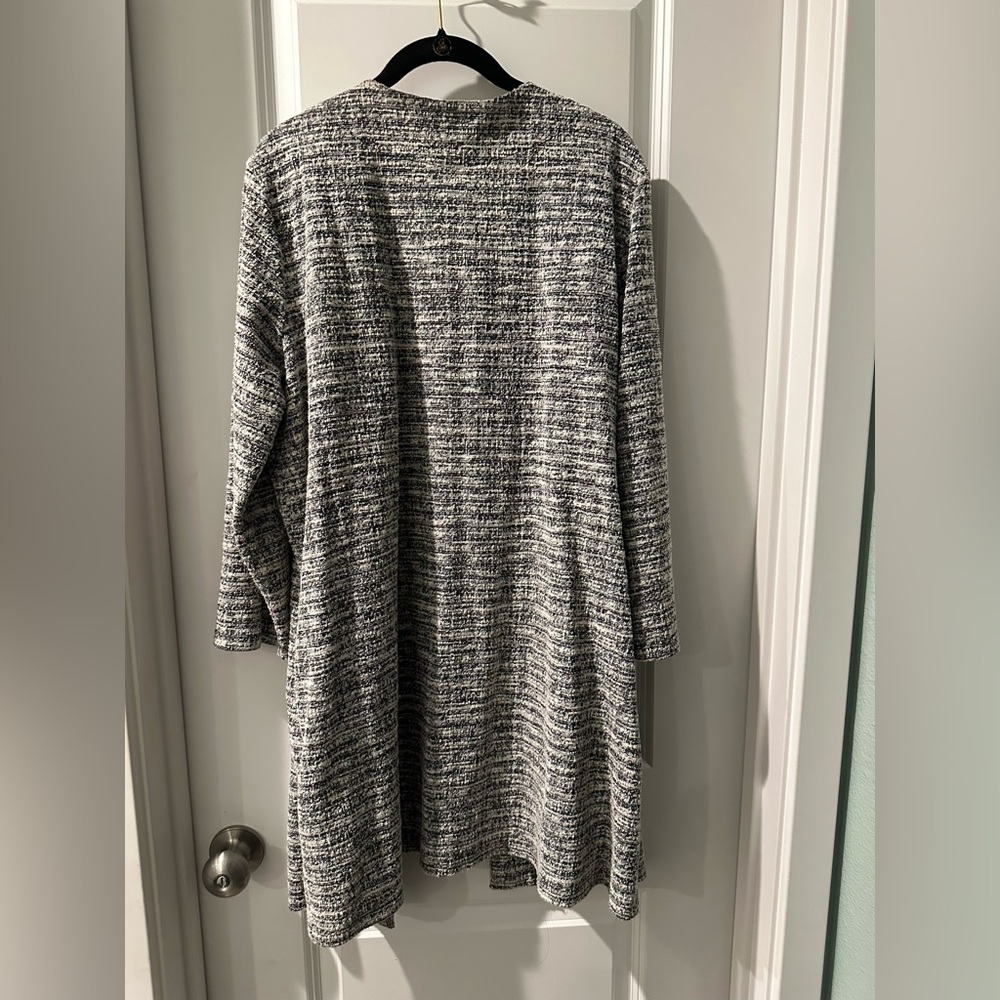 Slinky Brand Textured Gray Cardigan - Picture 4 of 5